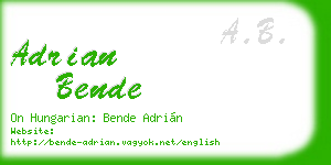 adrian bende business card